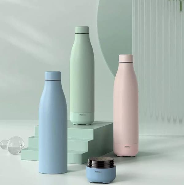 TERMOS MED TRÅDLÖS HÖGTALARE 500ML RB-M5 BLUETOOTH 5.0 ROSA/ROSA