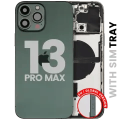 Baksida med smådelar för iPhone 13 Pro Max (EU / Global version) (Begagnad OEM-dragning: Klass B) (Alpingrön) grön