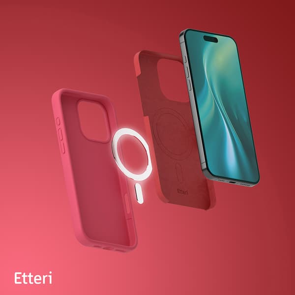 Etteri Silikon Mag skal för iPhone 16 Pro Max hallon