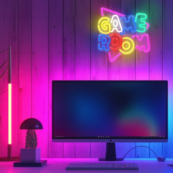 Neon PLEXI LED SPELRUM flerfärgad NNE20 Neolia