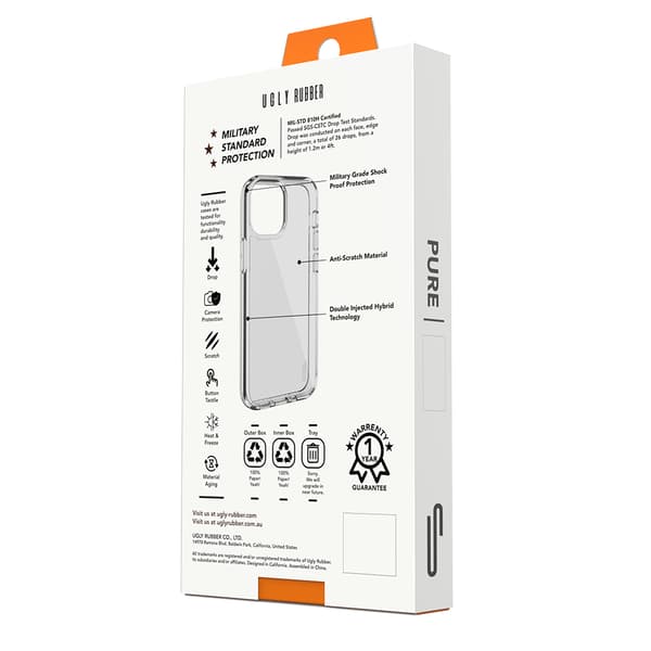 Ugly Rubber Pure fodral för iPhone 15 Plus transparent
