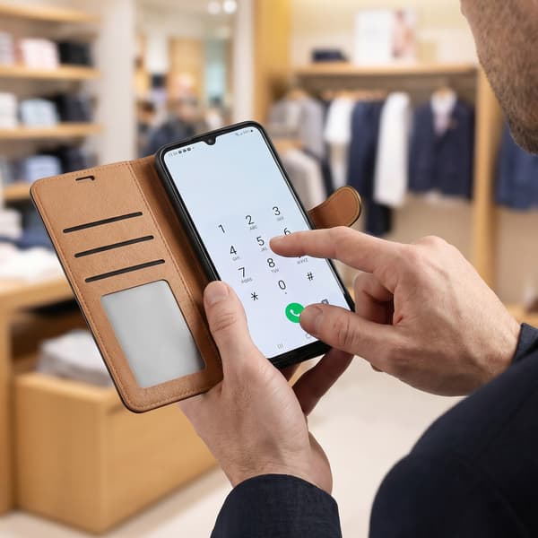Smart Luxe läderfodral för Honor 400 Lite brun svart