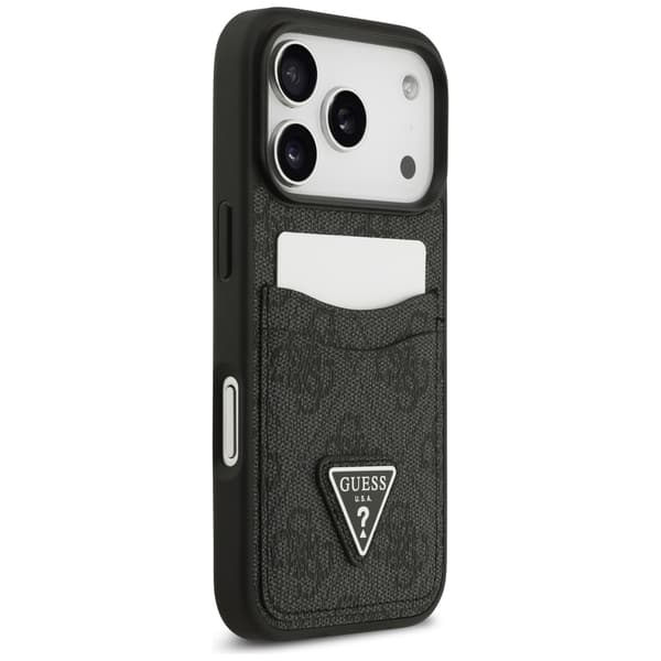 Guess 4G Double Card Triangle skal för iPhone 17 Pro svart