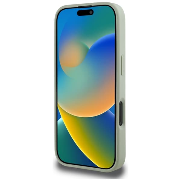 Guess Hardcase PU Grained Big 4G och klassiskt logofodral för iPhone 16 Pro 6,3\" Grön