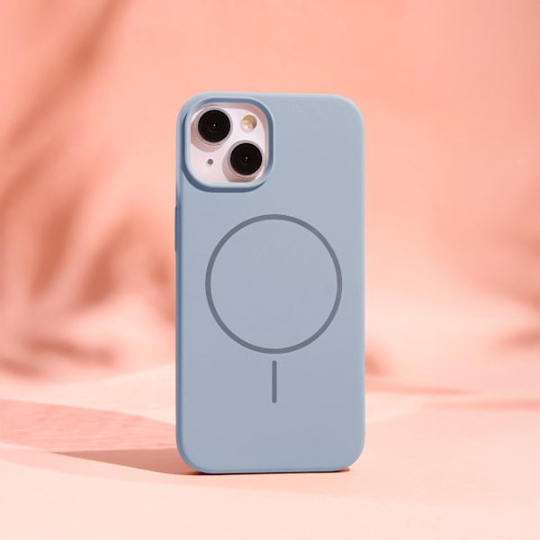 Silicone Thin Mag Case for iPhone 16th / 17th Light Blue