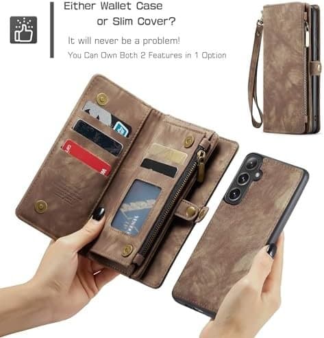 caseme 008 för Samsung S24 plus brun brun