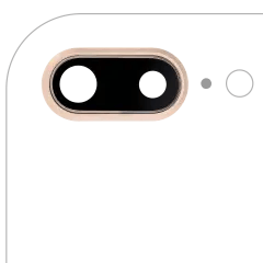 Bakre kameralins med fäste och ram för iPhone 8 Plus (Eftermarknad Plus) (Guld) (10-pack)