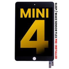LCD-enhet med digitizer för iPad Mini 4 (renoverad) (svart)