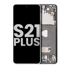 OLED-enhet med ram för Samsung Galaxy S21 Plus 5G (Använd OEM-dragning: Klass B/C) (Phantom Black)