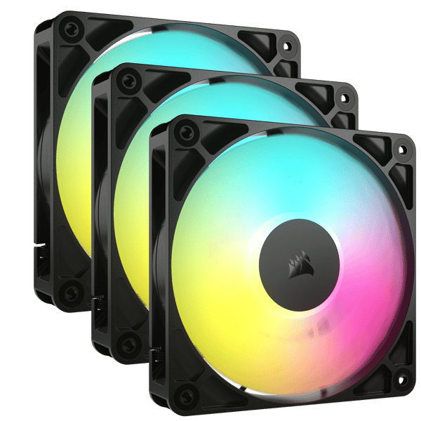CORSAIR RS120 ARGB Triple Pack Fan 3-pack svart 120 mm