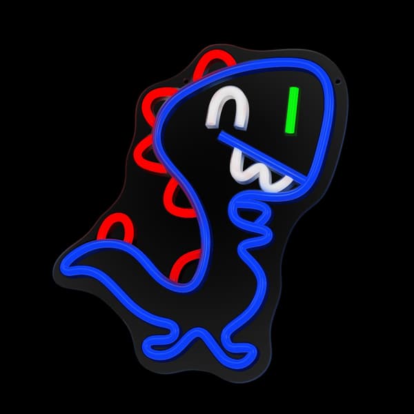 Neon PLEXI LED JURASSIC BABY DINO blå FLNJ01 Forever Light blå