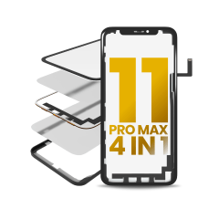 4 i 1 Lång Flex (Digitizer Touch med Glas + OCA + Ram Förinstallerad) För iPhone 11 Pro Max (OCA Master)