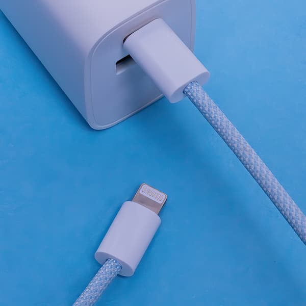 Maxlife MXUC-06 kabel USB-C - Lightning 1,0 m 20W blå nylon blå