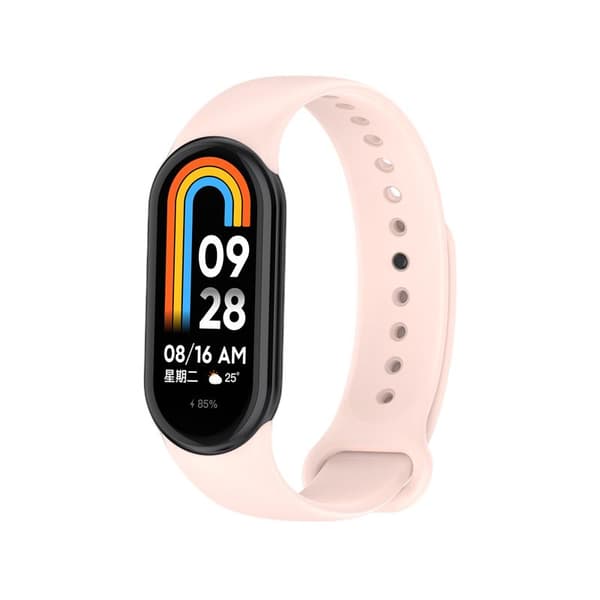 SILIKONREM MI BAND 8/M8 (1). LJUSROSA
