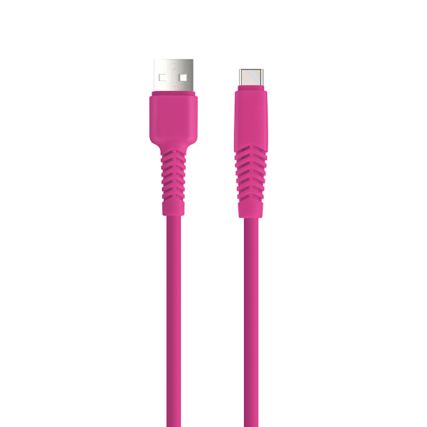 Setty-kabel USB - USB-C 1,5 m 2A KSA-C-1.526 rosa