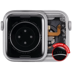 Höljesmontering kompatibel med Watch Series 6 (40MM) (Använd OEM-drag: Klass A) (Cellular-version) (Aluminium / Silver) silver