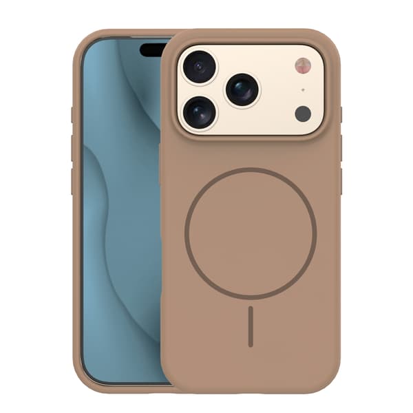 Silikon tunt Mag-skal till iPhone 17 Pro 6,3\" brun