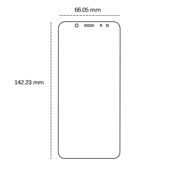Härdat glas 2,5D för Samsung Galaxy A6 2018