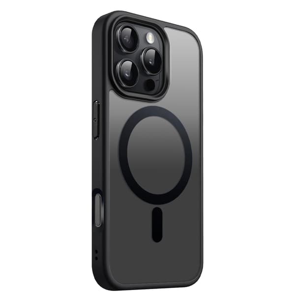 Satin Matt Mag iPhone 16 Plus-fodral svart svart