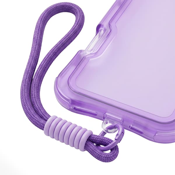 Safepop skal med rem för iPhone 16e / 17e lila