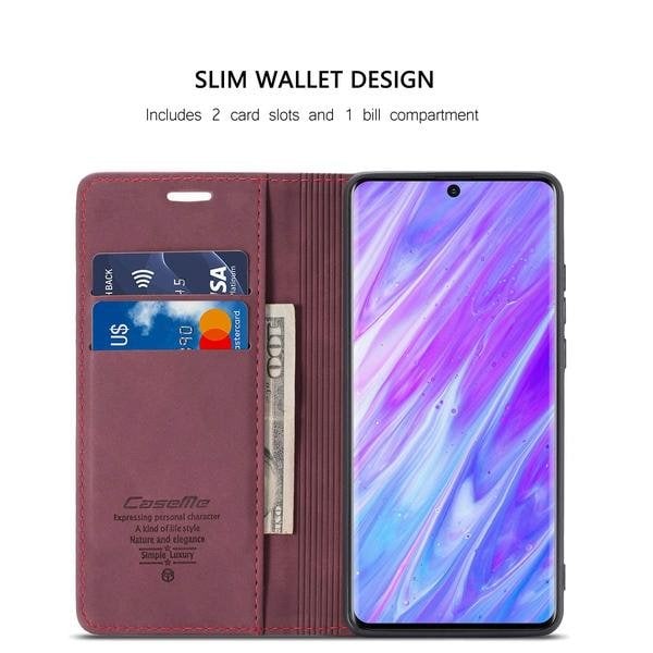 Hög kvalitet plånbok Läderfodral  för Samsung S20|grön