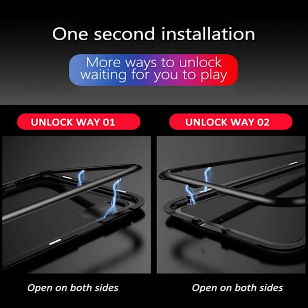 Sekretess magnetfodral för Samsung Galaxy S21 blå blå