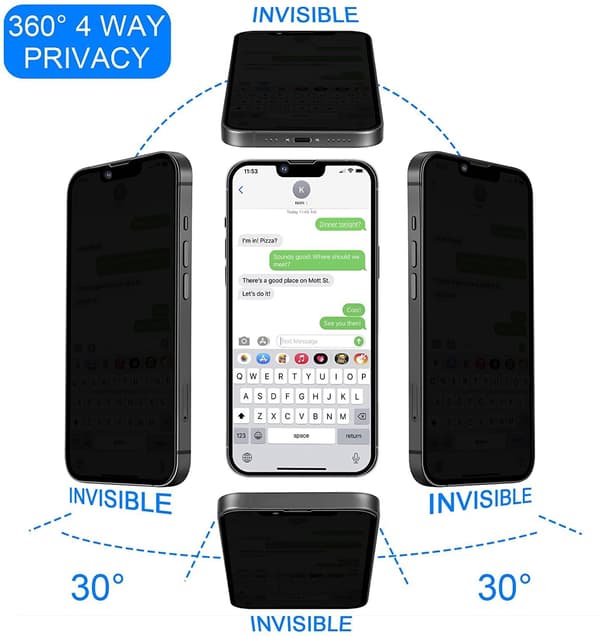 4 st sekretessskärm skydd för iphone 13 mini