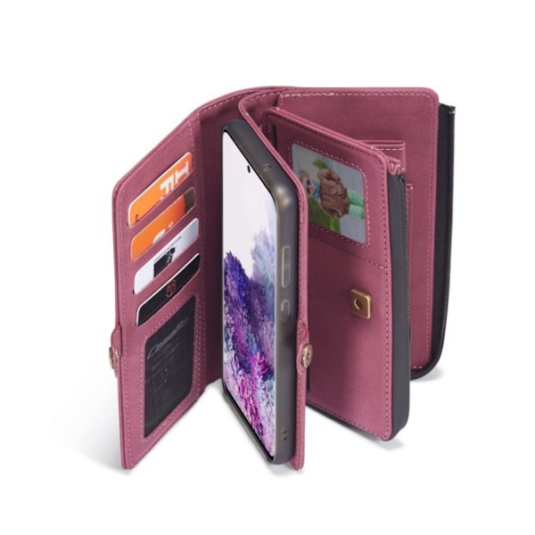 Läderfödral caseme 0018 för  iphone 12 pro max vinröd vinröd