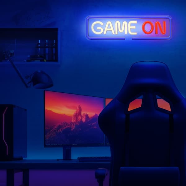 Neon PLEXI LED GAME ON flerfärgad FPNE23 Forever Light
