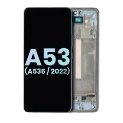 OLED-enhet med ram för Samsung Galaxy A53 5G (A536 / 2022) (Service Pack) (Blå)