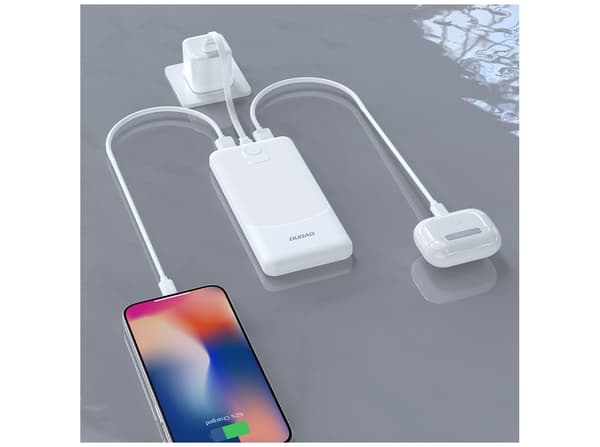 Dudao K10 powerbank 10000mAh 10 Watt vit vit