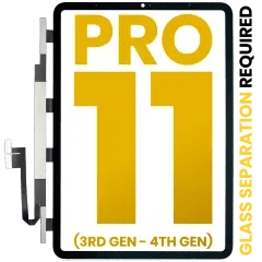Digitizer för iPad Pro 11\" 3:e generationen (2021) / Pro 11\" 4:e generationen (2022) (OCA förinstallerad och glasseparation krävs) (Premium) (Alla färger)