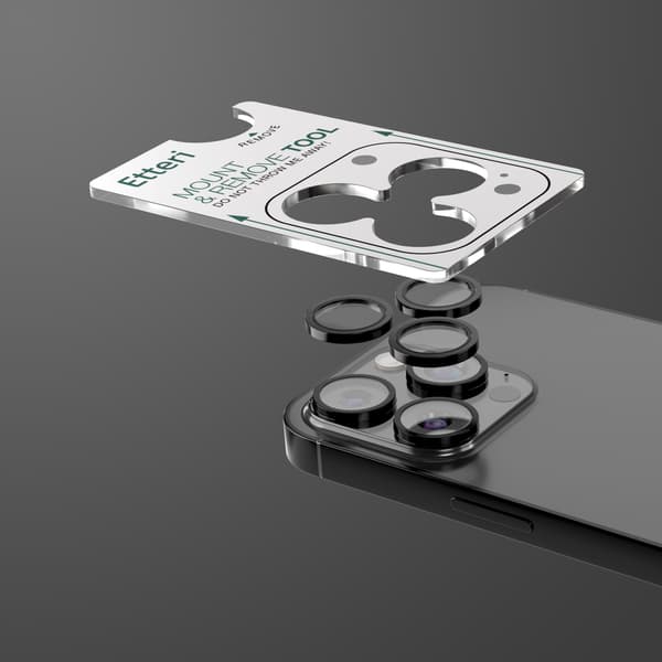 Etteri Camera Lens Protector for iPhone 16 Pro / 16 Pro Max Black
