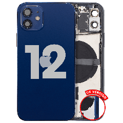 Bakre hölje med smådelar för iPhone 12 (amerikansk version) (begagnad OEM-dragning: Grade C) (blå)