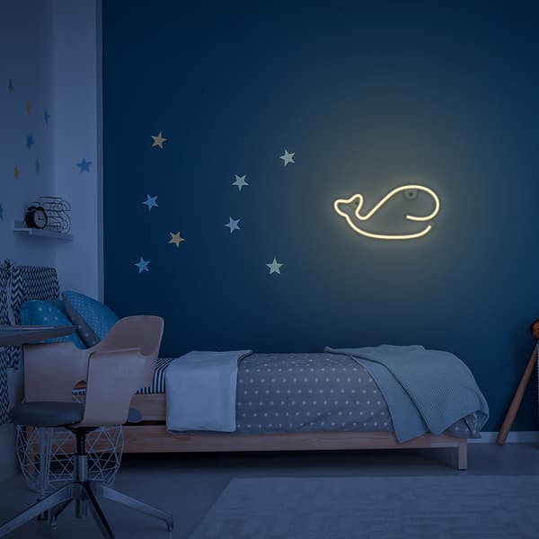 Neon LED-lampa WORD varmvit Bat + USB FLNE09 Forever Light