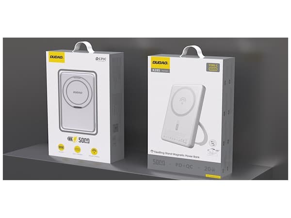Dudao K28S trådlös powerbank 5000mAh 20Watt Silver silver