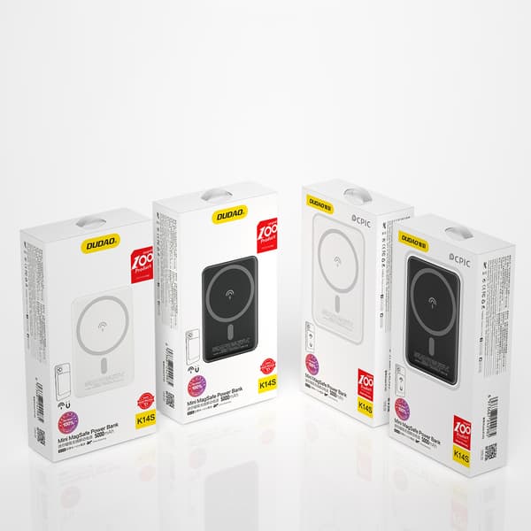 Dudao K14S trådlös powerbank 5000mAh 10Watt vit vit