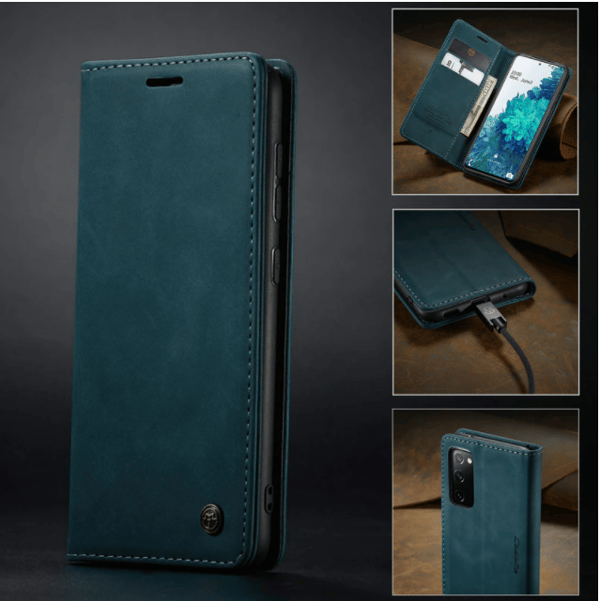 Läderfödral caseme 0013 för Huawei P30 pro grön