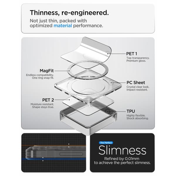 SPIGEN ULTRA HYBRID MAG MAGSAFE GALAXY S26 transparent / vit