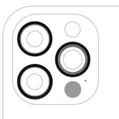 Bakre kameraram endast för iPhone 12 Pro (Grafit) (3-delat set) (10-pack)