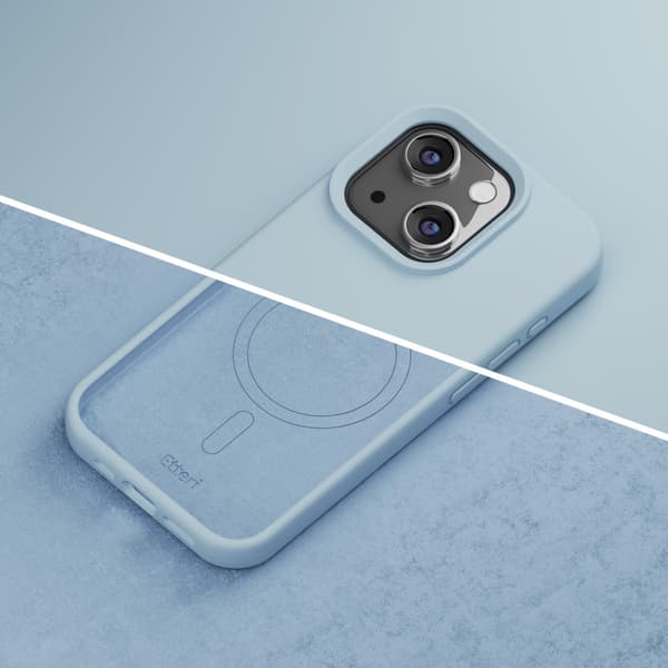 Etteri Silicone Mag skal för iPhone 13 ljusblå blå