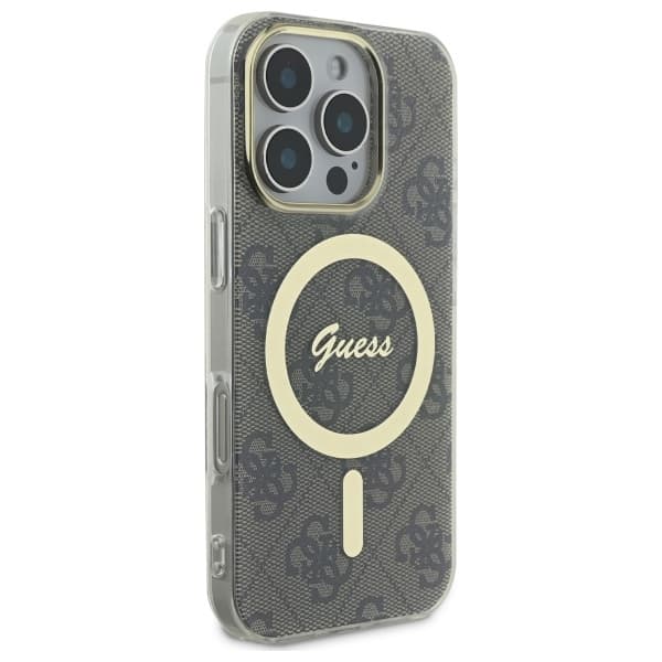 Guess GUHMP16LH4STW iPhone 16 Pro brun / brun hardcase IML 4G MagSafe brun