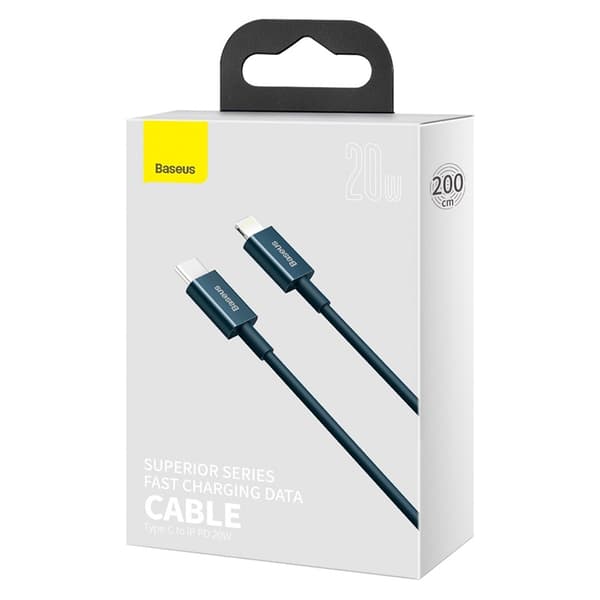 Baseus kabel Superior PD USB-C - Lightning 2,0m blå 20W blå