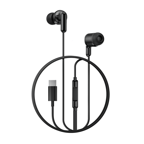 XO trådbundna hörlurar EP84 USB-C svart svart