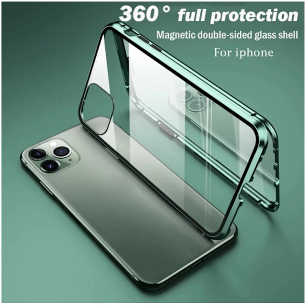 metallfodrall till iphone 12/12 pro grön grön