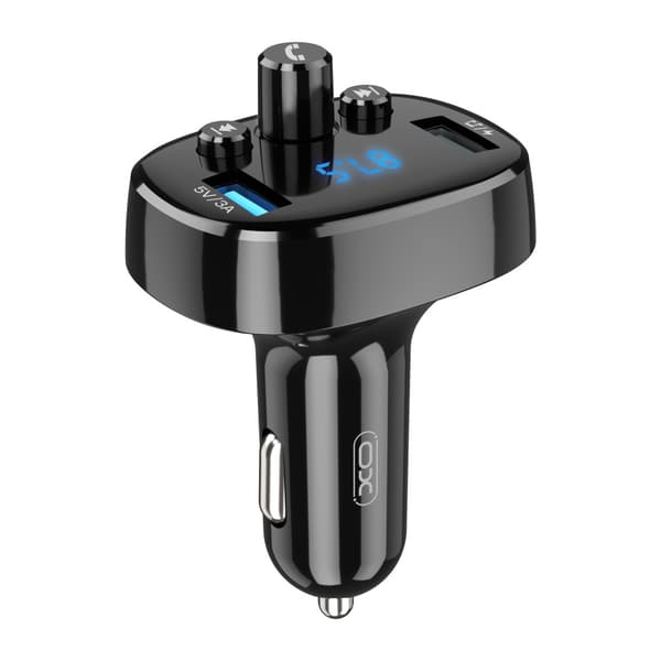 XO sändare FM BCC02 Bluetooth MP3 billaddare 15W svart