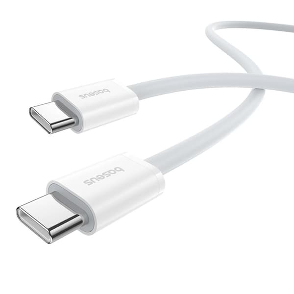 Baseus Superior Series 2 Snabbladdande Datakabel Typ-C till Typ-C 30W 2m Månvit vit
