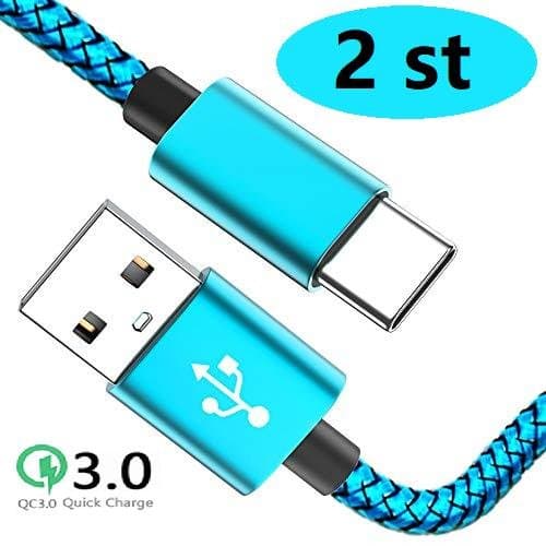2 st super kvalitet 2 m usb-c|röd