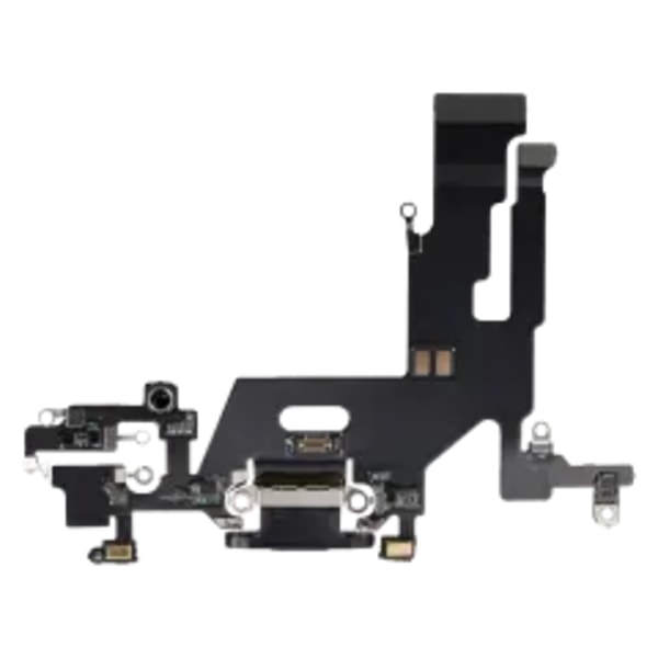 Laddningsport Flexkabel för iPhone 11 (Eftermarknad Plus) (Svart)
