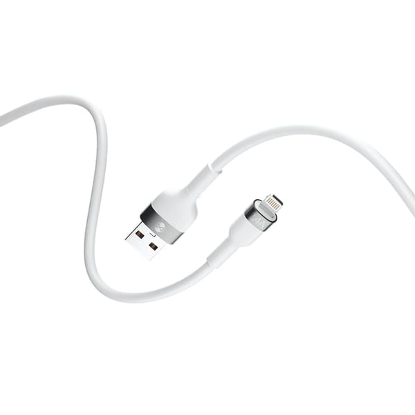 Forever Flexible kabel USB - Lightning 1,0 m 2 4A vit vit